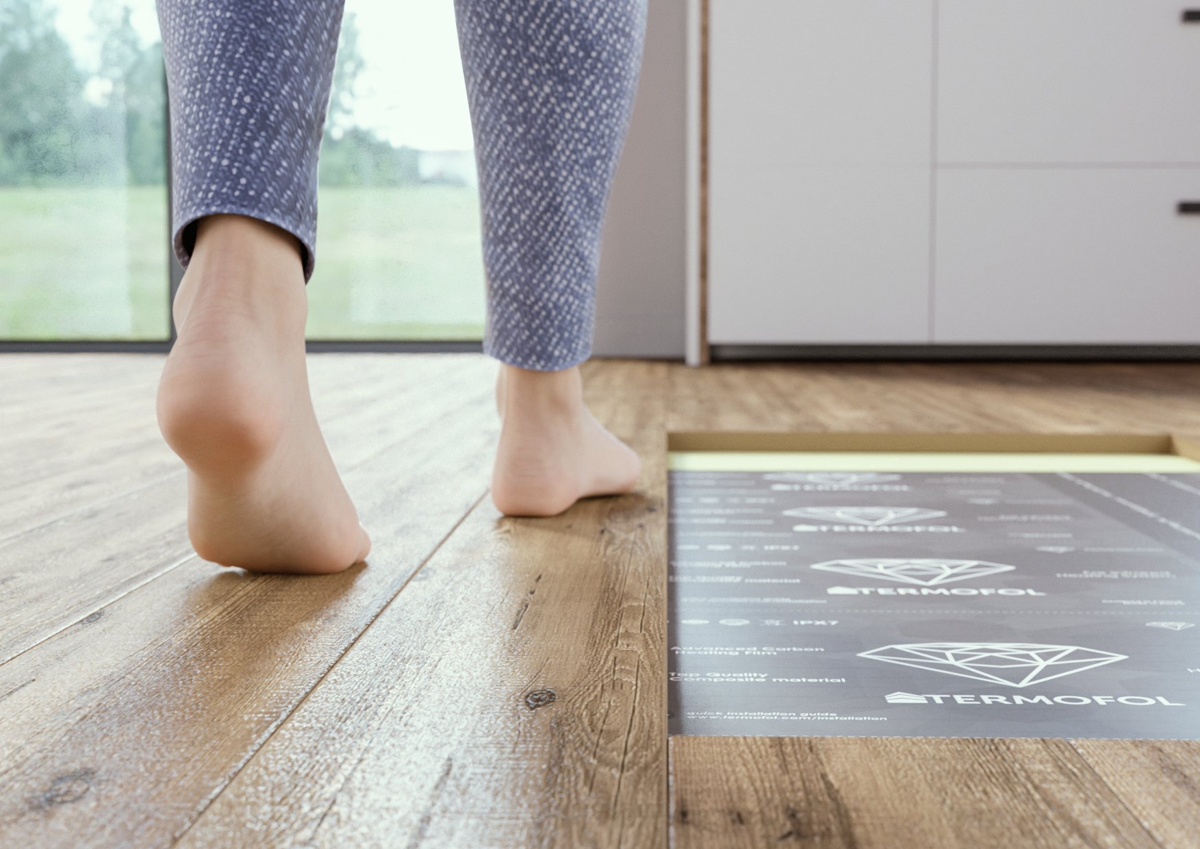 Montáž topné fólie