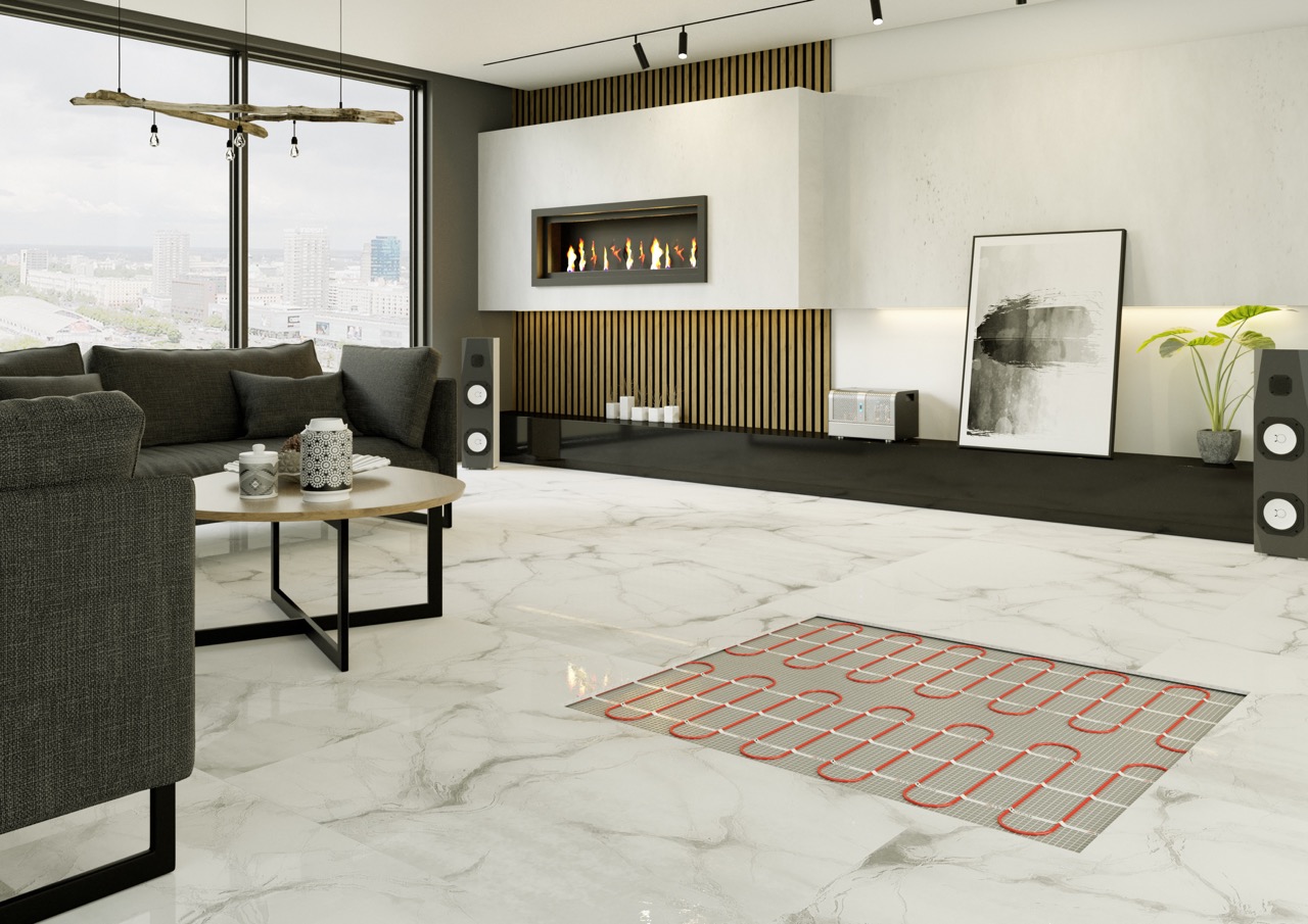 Topná rohož obývací pokoj